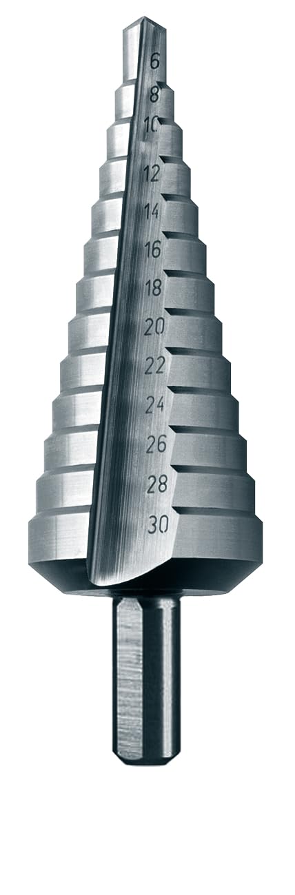 Stufenbohrer HSSG gerade genutet | Stufenbohrer Set in Rose-Kunststoffbox in 4-12mm / 4-20mm / 6-30mm | Stufenbohrersatz Art. Nr. 39403100