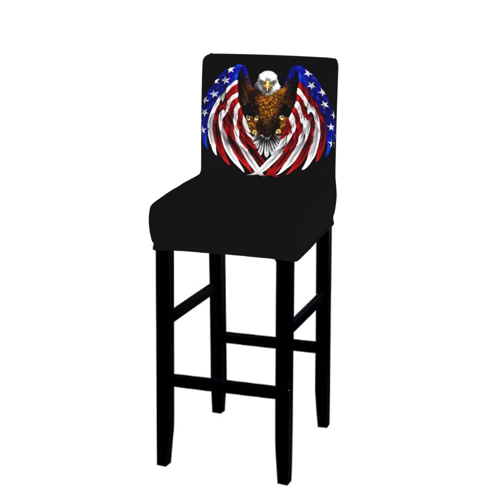 SXZVVBN USA Flag Patriotic Eagle Stretch Bar Stool Covers Dining Seat