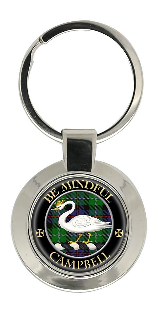 Giftshop Uk Unisex Silver Coloured Metal Campbell Of Cawdor Scottish Clan Key Ring