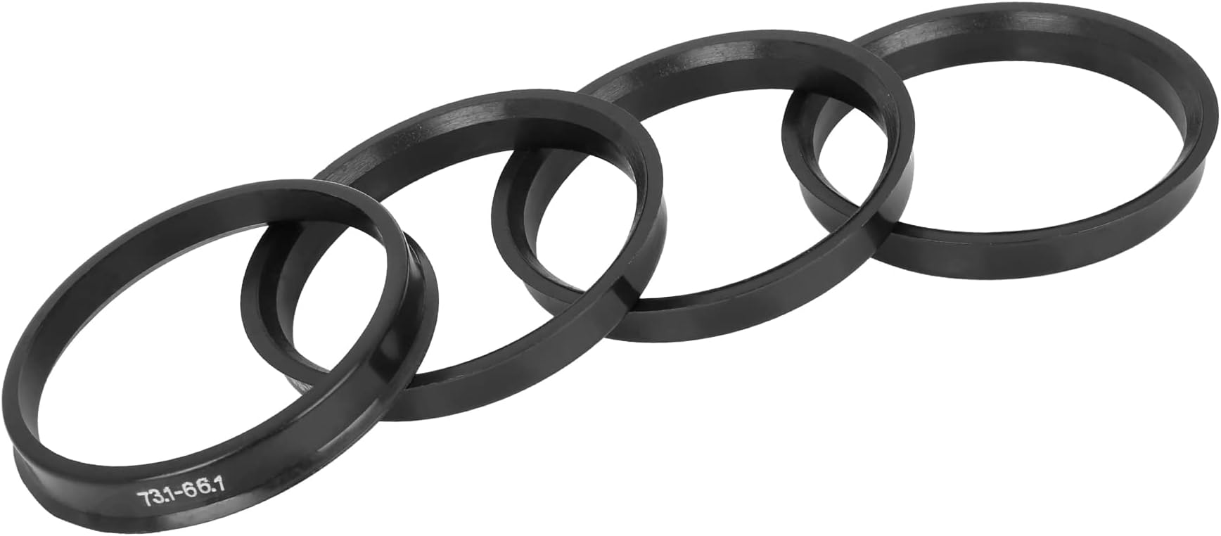 Hub Centric Rings 73.1mm to 66.1mm Plastic Black (Set of 4)