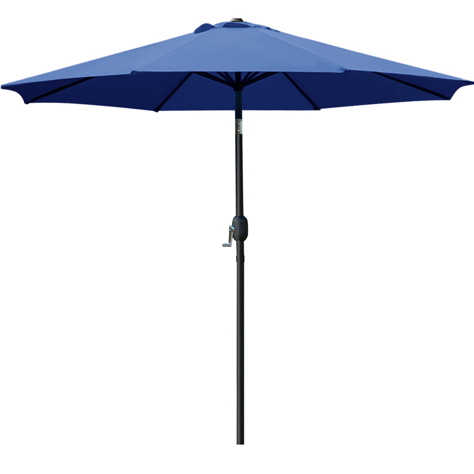 sunnyglade 9' patio umbrella outdoor table umbrella with 8 sturdy ribs (navy blue)