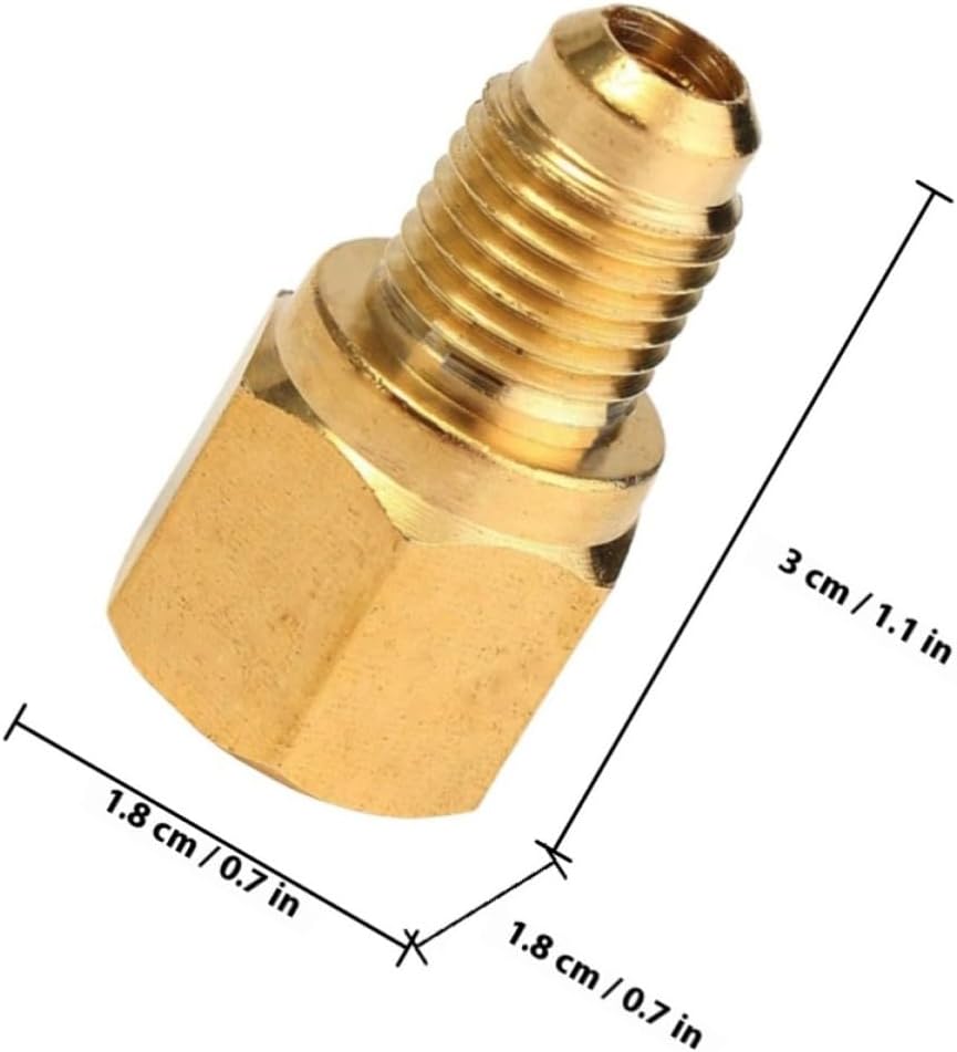 Levemolo Air Conditioning Adapter Fitting Brass to 1/2 Inch Internal 1/4 Inch External Enhances Cooling Performance with Easy Installation for Car Ac Systems