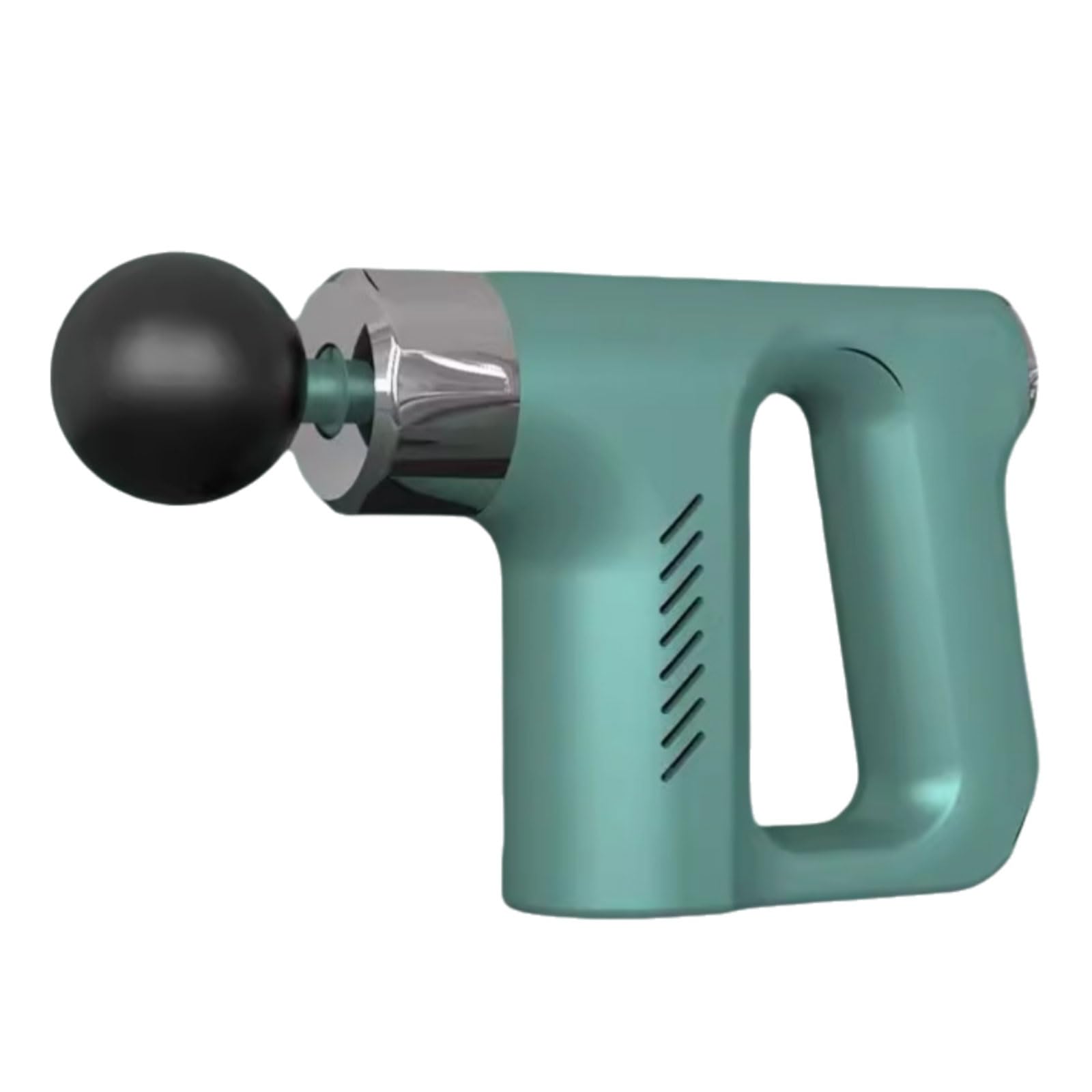 Portátil Pistola de masaje de plástico con 5 velocidades y 4 cabezales de masaje. Cómodo masajeador de percusión. Masajeador de mano recargable. poderoso(Groen)