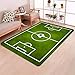 Produktbild GJXY Kinder Fußball Vorleger Fußballplatz Wohnzimmer Jungen Spielen Crawl Flanell Teppich Küche Bad Fußmatte Boden,Grün,40x60cm