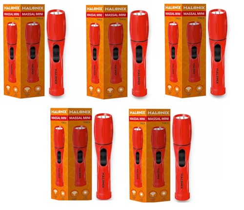 Halonix Massal Mini 1W Led Torch Light | Super Bright White LED Flashlight | Bright Flashlights for Emergencies and Camping Gear | Flash Light with AA Batteries Included | Pack 5 (B0CXSH2JYK) Amazon Price History, Amazon Price Tracker