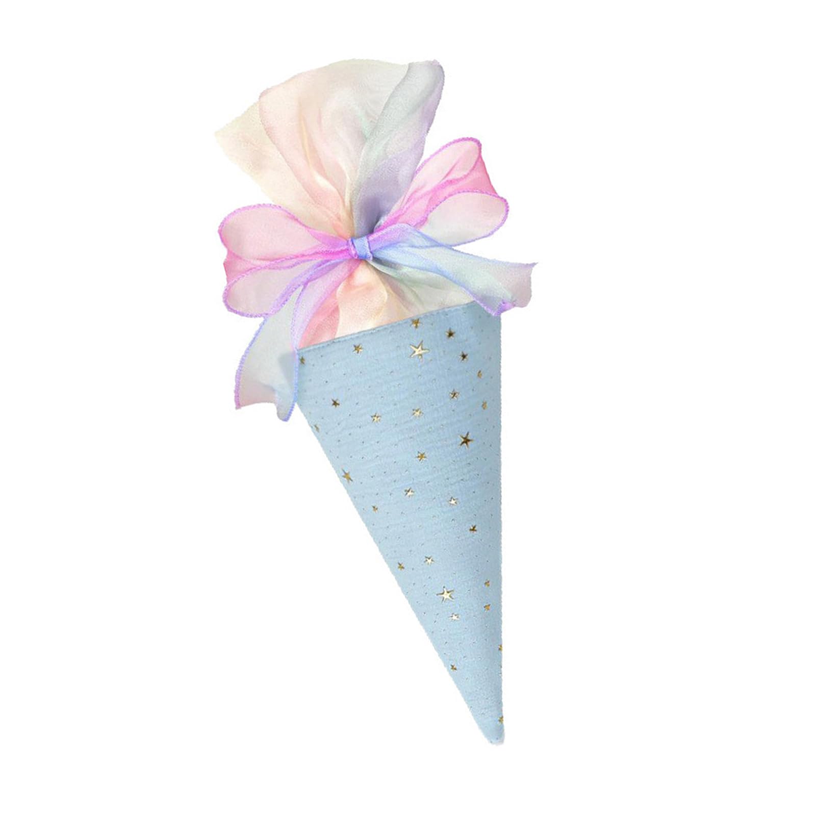 TFAOYS Multipurpose Ice Cream Cone with Ribbon Bowknot Decoration Interactive Party Family Gatherings Kids Colorful Ice Cream Cone Party