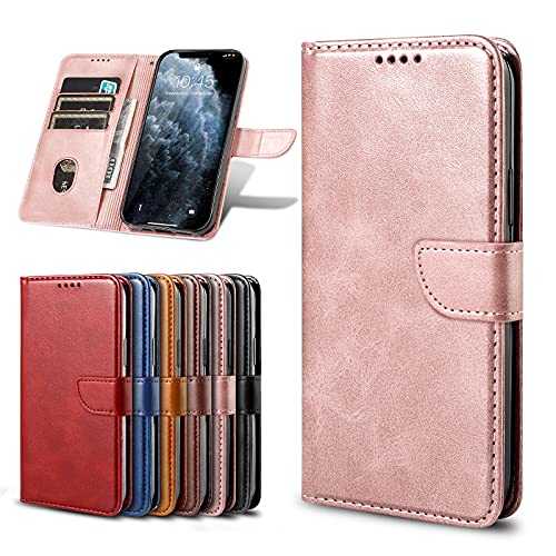 Jiajihua Funda Compatible con Samsung Galaxy J7 (2016) J710F Flip Kickstand Ranura para Tarjetas Cartera Cierre magnético Pink