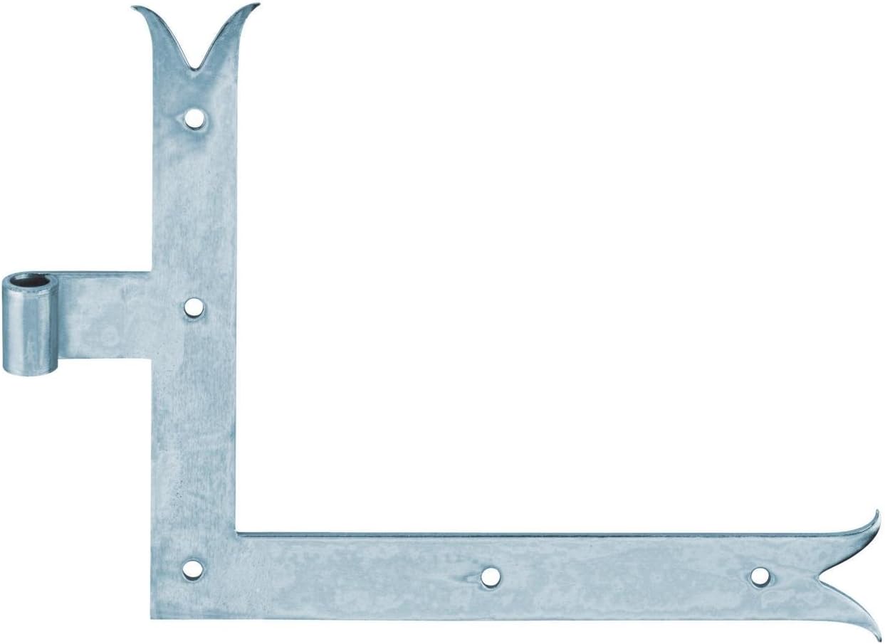 Window Shutter Corner Hinge Straight Carp Tail Ends Top 250 x 300 mm Oberflaeche: galvanisch gelb verzinkt