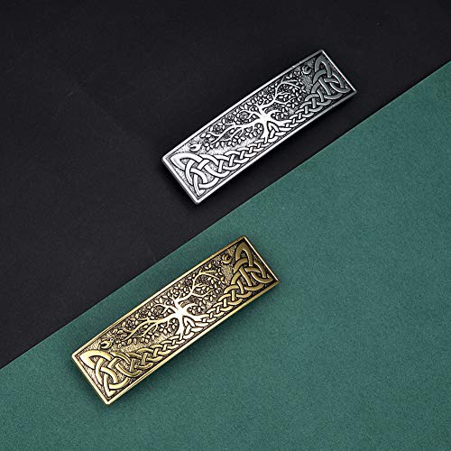 Amaxer Vintage Viking Barrettes For Women Girls Celtic Ancient Nordic Odin'S Raven Hair Clips For Thick Thin Hair Vintage French Hair Clips Hair Styling Accessories thumb #3