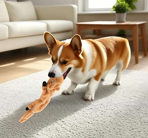Juguetes para Perros Squirrel de Peluche No Relleno x2 miniatura 5