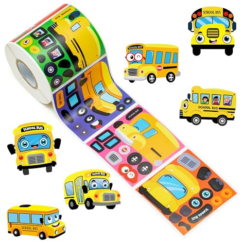 Haooryx School Bus Stickers Roll
