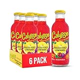 Calypso Lemonade, Paradise Punch Lemonade, Made with Real Fruit, 16 Fl Oz Glass Bottles (Pack of 6)