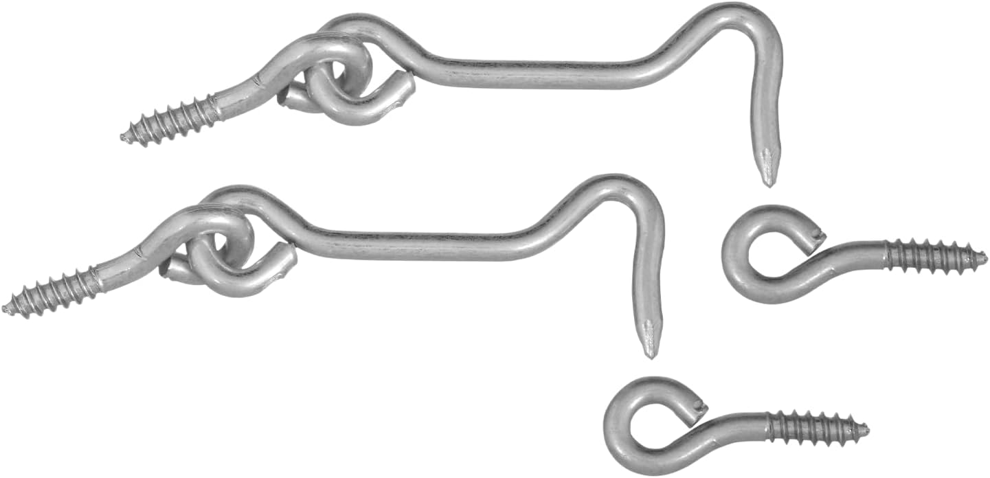 National Hardware N117-952 V2000 Hooks & Eyes in Zinc plated, 2 pack,2-1/2 Inch