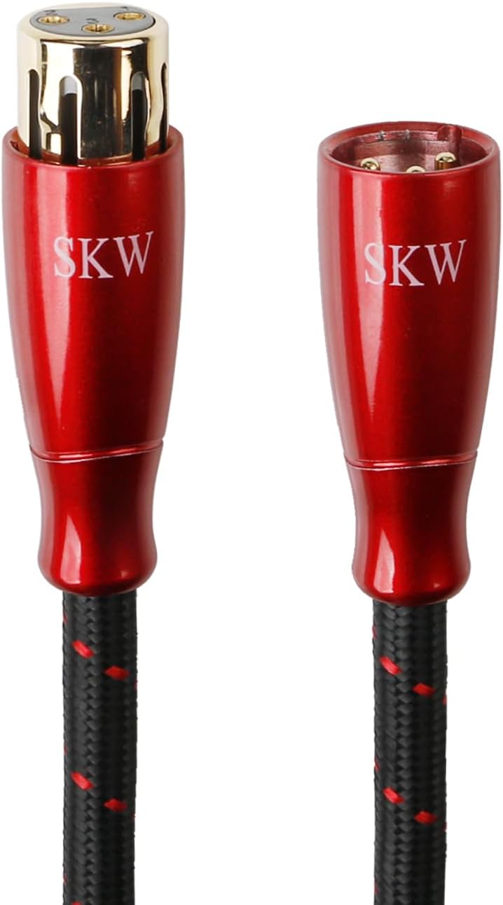 SKW Entry Level HC Series Single OFC Balanced XLR Male to XLR Female Cable 6.5ft/2M (1 Cable)