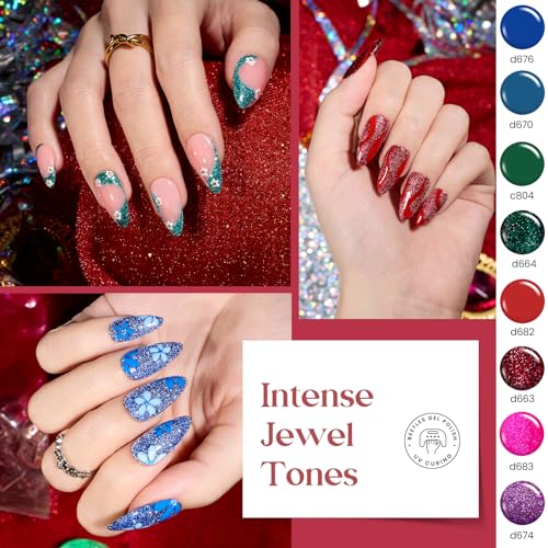 Image of Beetles Gel Liner Nail Art Polish Set 50 Colors Reflective Gold Glitter Green Pink Red Blue Silver Gel Nail Polish Soak Off UV Built Thin Brush in Bottle Nails Design Rainbow Gift for Women