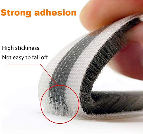 Cikkiio 32.8 Ft Self Adhesive Seal Strip Weatherstrip For Windows And Doors House Soundproofing,Windproof,Dustproof,Stronger Stickiness,0.35 Wide X 0.2 Inch Thick, Gray #TOP4
