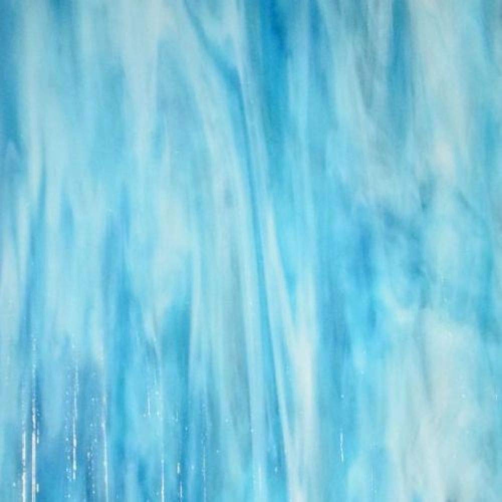 Sky Blue Wisspy Opal Wissmach Stained Glass Sheet by Sun and Moon Stained Glass
