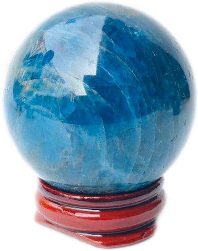 MRXFN Cristal áspero 1pc 50MM nueva esfera de cristal natural pulido energía azul apatita bolas de cristal para decoración del hogar