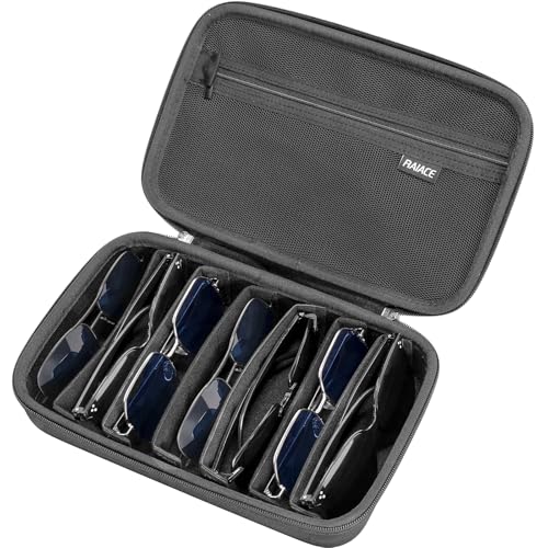 RAIACE Hard Travel Storage Case Compatible with Sunglasses, Carrying Bag for Sunglass and other Small Items. (Case Only) - Black