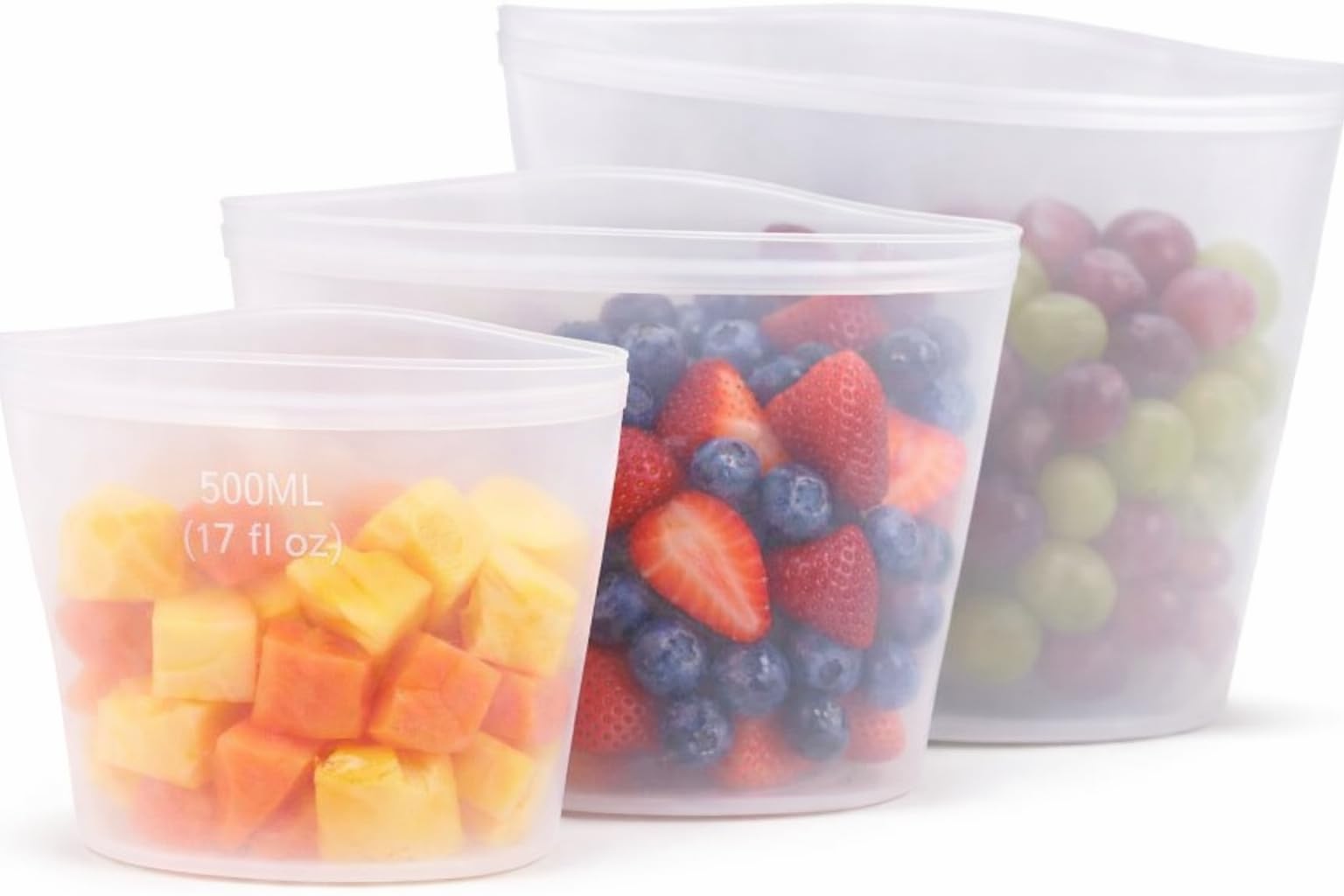 Rebagz Reusable Silicone Food Storage Bags (3-pack)