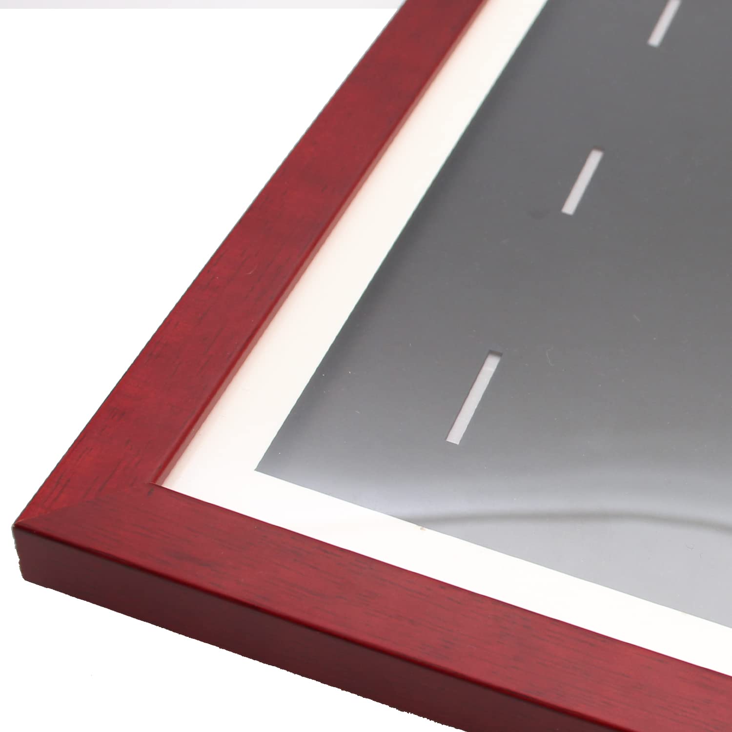 Medaillen-Vitrine, Rahmen für 15 Medaillen, perfekter Medaillen-Display für Läufer, Marathon, RECE-Sieger, Fußball, Gymnastik und alle Sportarten (rotes Holz)