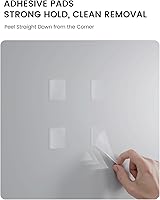 Vista 7 de Fluxynara Cork Board Alternative Felt Strip Board 8-Pack 13"x2", Office Pin Board with 50 Push Pins, Adhesive Install for Bedroom Door & Home