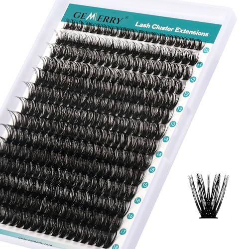 GEMERRY Individual Eyelashes 60D Curl Cluster Lashes Natural Eyelash Extension 280pcs Mixed Tray Reusable Handmade Home Application (60D-0.07D-10-18MIX)