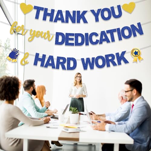 Image of We Appreciate You Thank You for All You Do Banner, Thank You for You Dedication Hard Work Banner for Teacher Employee Staff Doctors Nurse Volunteer Soldier, Appreciation Week Office Party Decorations