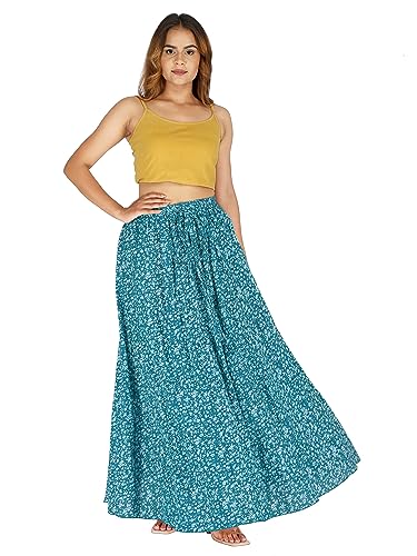 Image of Sttoffa Cotton Printed Women Wear Maxi Long Skirt 40 inch inch Full Length