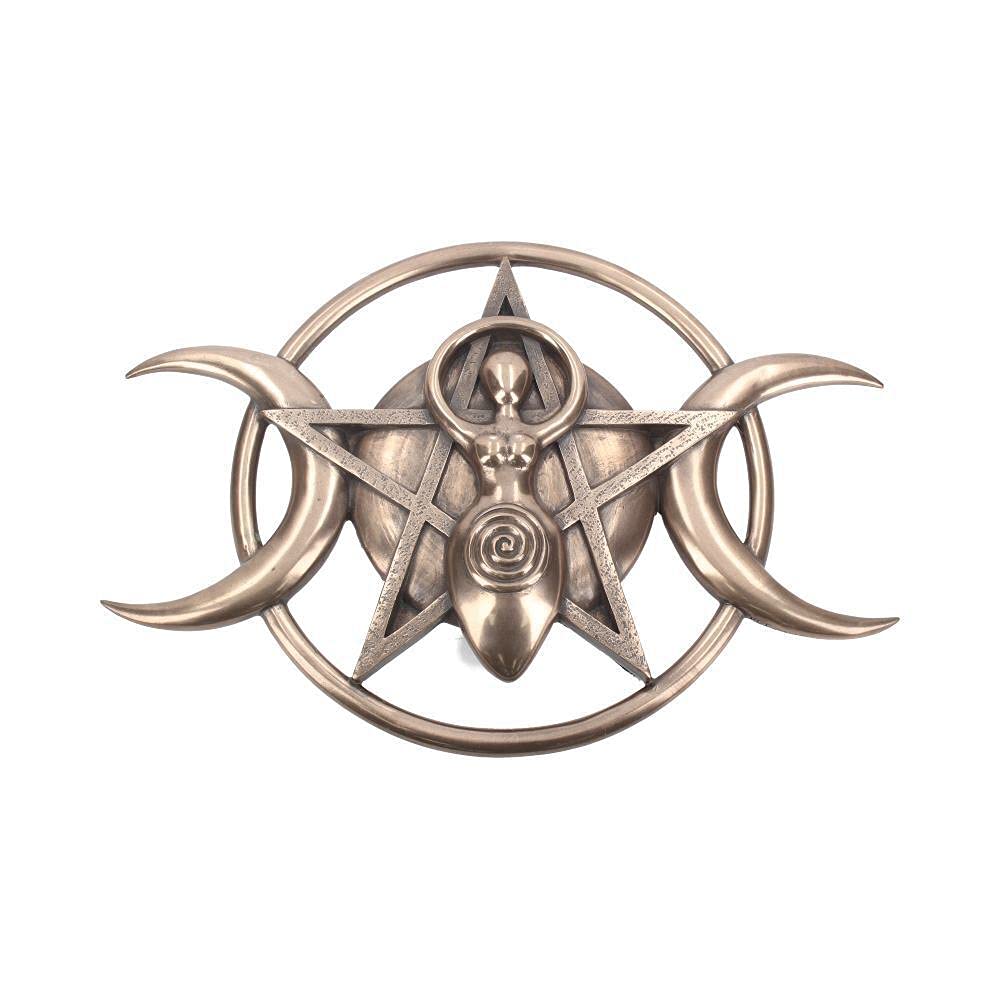 Nemesis Now Bronze Triple Moon Goddess Plaque 30Cm, Polyresin,