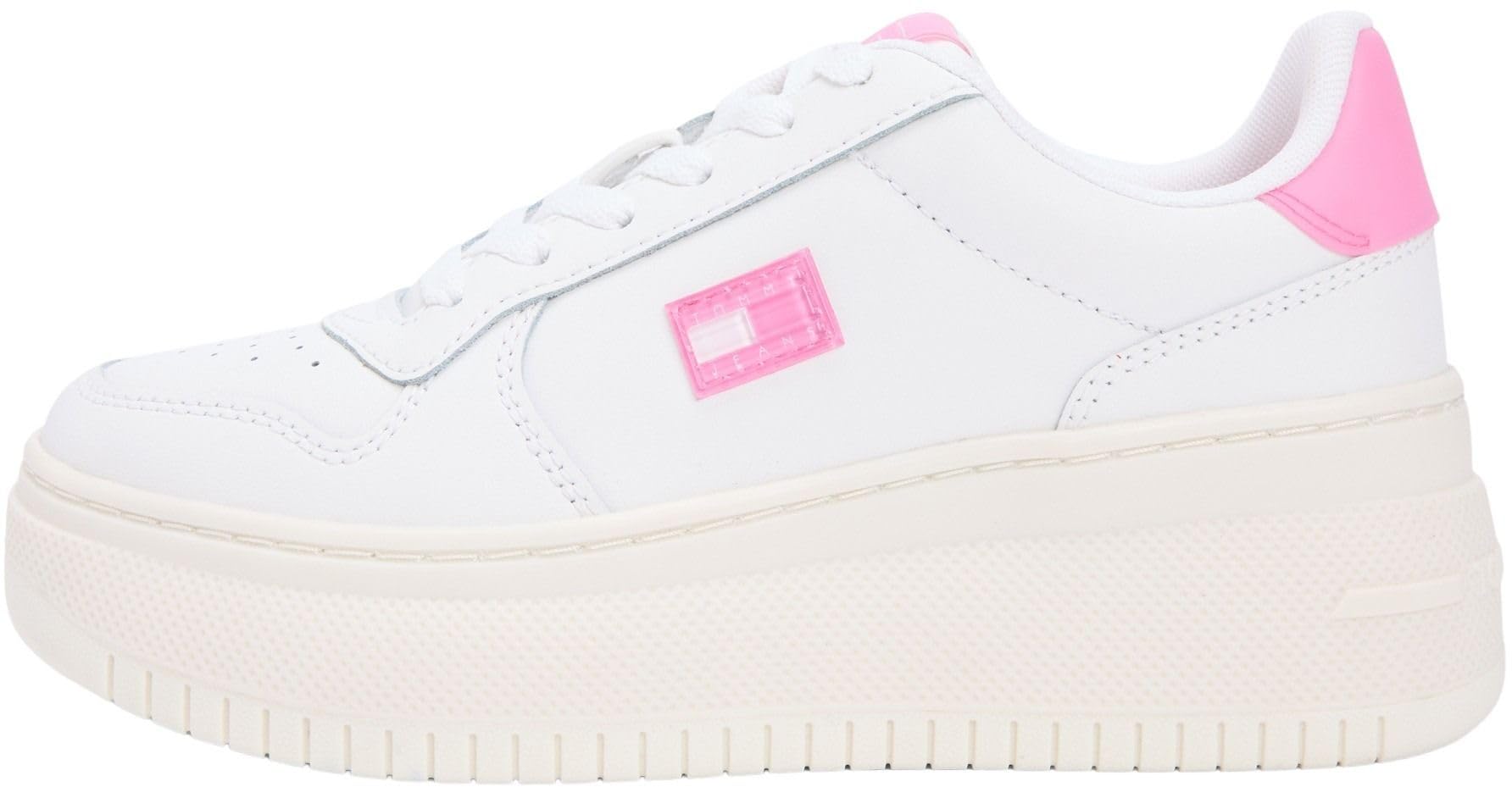 Tommy Jeans Women's Tjw Basket Flatform EN0EN02981 Low Top, Pink (Ecru/Synthetic Blush), 7 UK