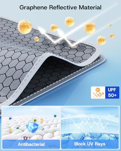 Image of 2026 Upgrade Sunshade Roof for Tesla Model Y Juniper, [Graphene Infused Fabric & UPF 50+ & No-Sag] 1:1 Fit Heat Insulation Sunroof Cover for Tesla Model Y Accessories 2025 2026, Gray, 2PCS