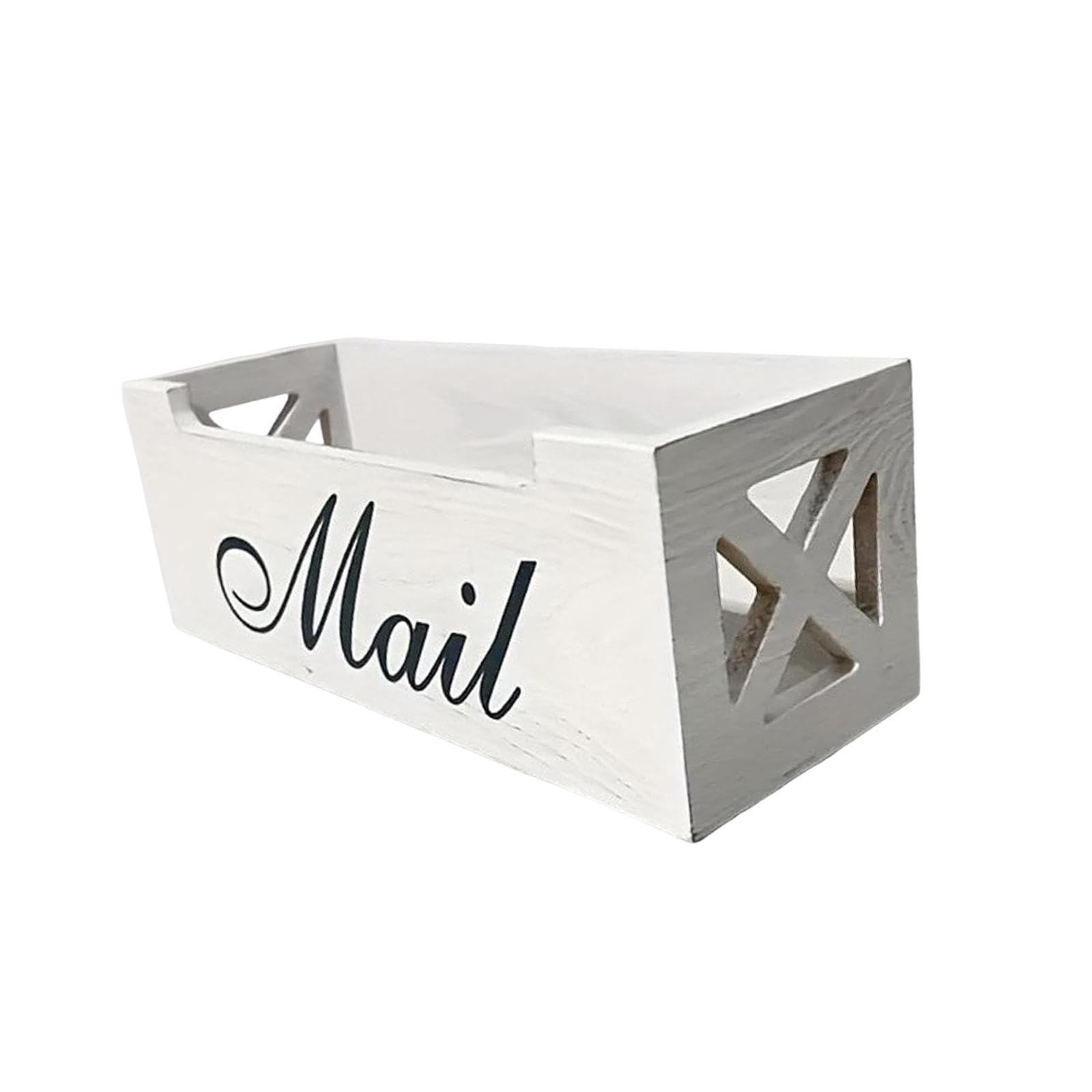 Organiseur de courrier en bois blanc trieur multifonctionnel de bureau et mural Sharplace