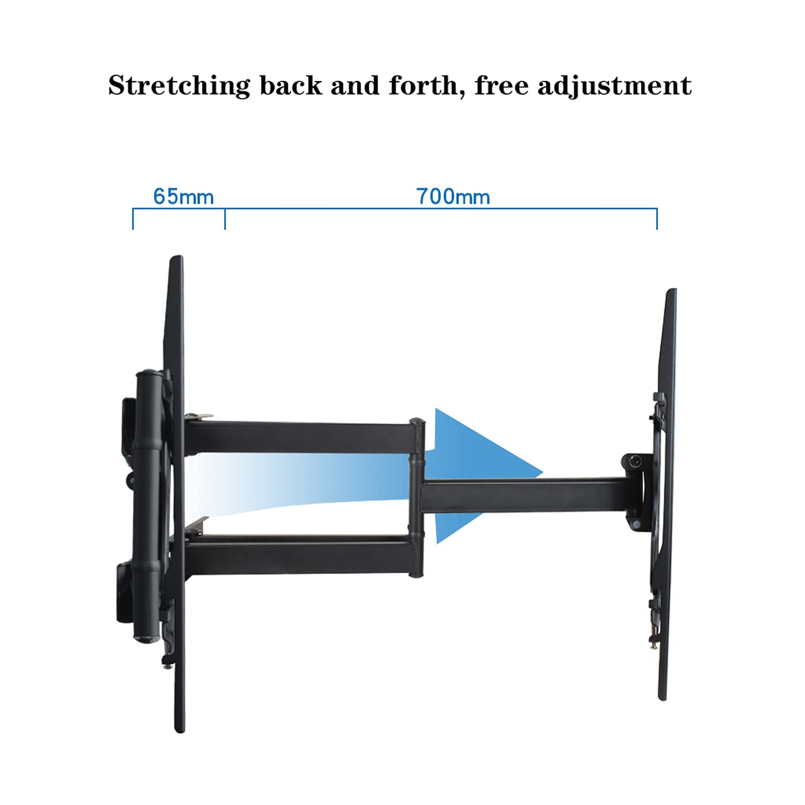 tv Stand Staffa TV montata a parete 37 "-70" Pieghevole Pieghevole Pieghevole Tv Mount Swivels Tilts Rotazione di estensione per Max VESA 600x400mm AAD Tenga fino a 125 libbre .per casa, ufficio