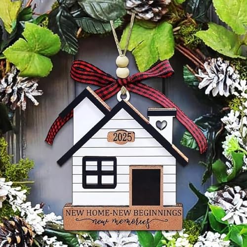 House Warming Gifts New Home Ornament Wood 2025, Christmas Orname...