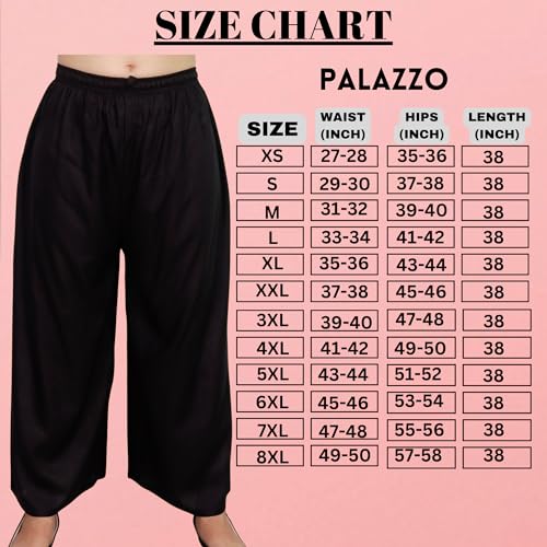 Image of Women's Solid Rayon Palazzo Pants Regular Palazo