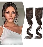 LE SECRET Bangs Hair Clip in Bangs 2pcs Side Bangs Clip on Fringe Bangs with Long Temples Synthet...