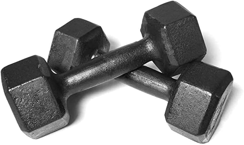 Kit 2 Halteres Hexagonais 1kg a 5kg - Ideal para Treino em Casa, Iniciantes e Mulheres - Pintura Duravel Anti-Impacto