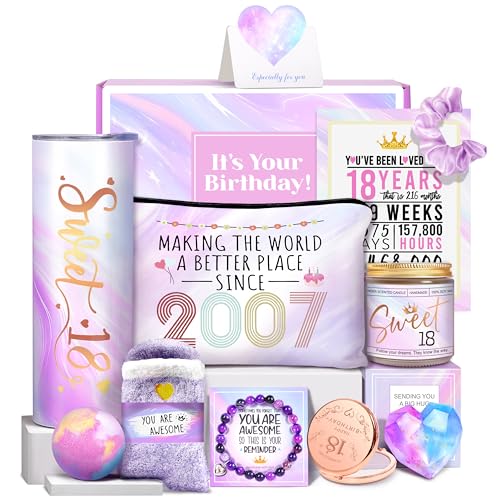 HSOEIXL 18th Birthday Gifts for Girls, 18 Year Old Girl Birthday Gifts, Happy 18th...