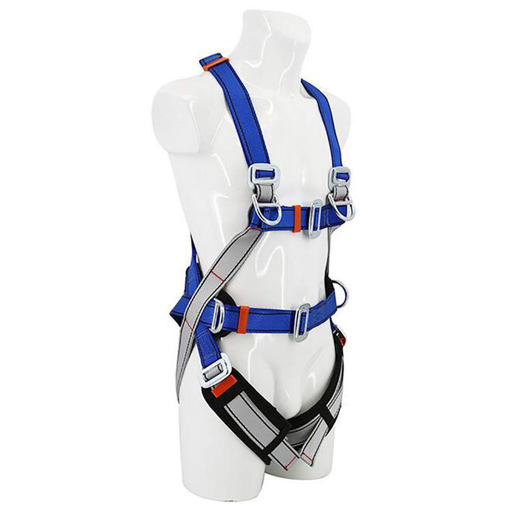 SwaYve Cinturón de Seguridad para Trabajos Aéreos, Arnés de Seguridad de Cuerpo Completo, Cinturón de Seguridad de Cinco Puntos Seguridad en la Construcción Protección Contra Caídas para Montañismo, E