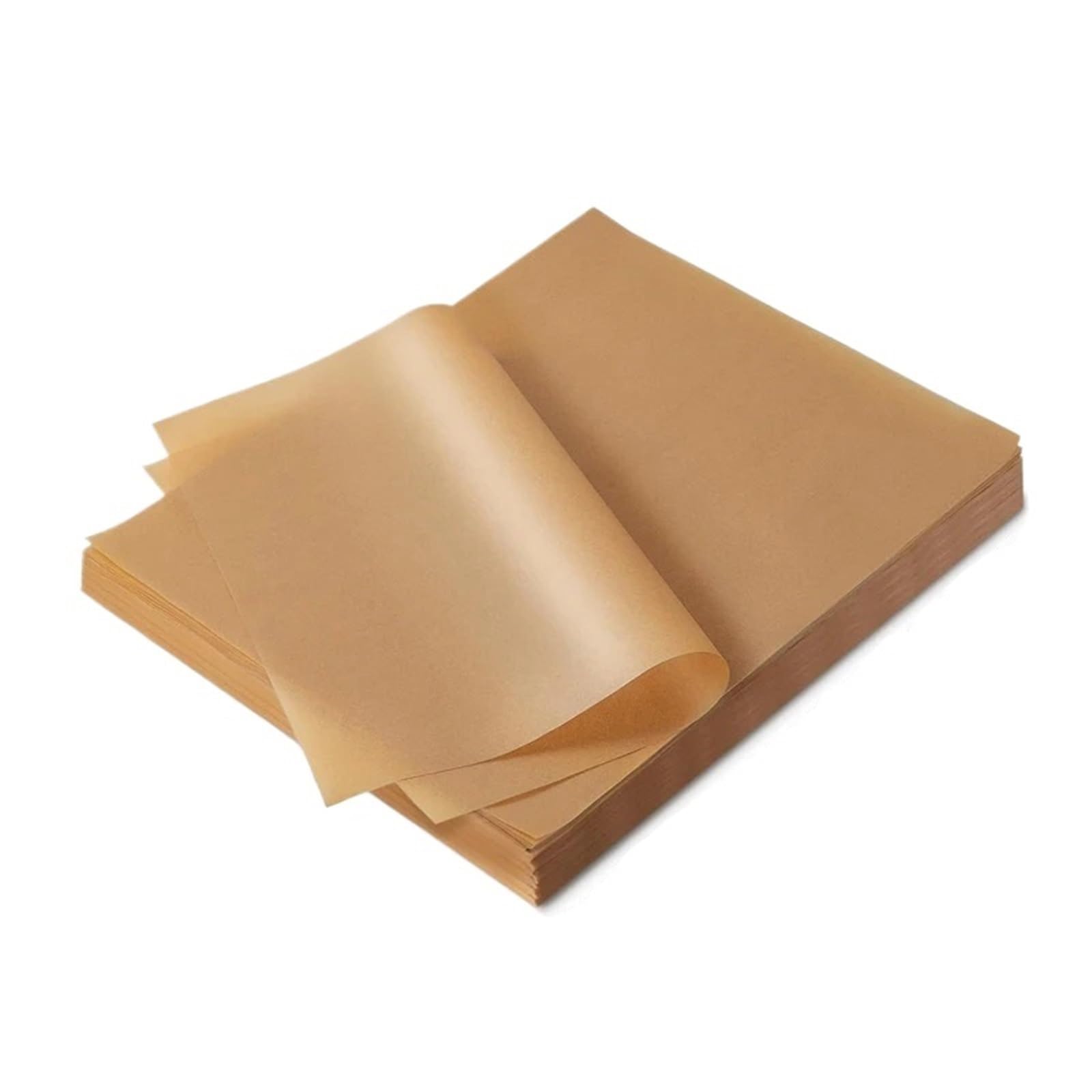 Hojas de papel para hornear precortadas antiadherentes, 200 uds | Pulpa de madera; para cocinar, parrilla, freidora de aire, vapor; 20 * 15cm, 33 * 23cm, 40 * 30cm(M-200pcs)