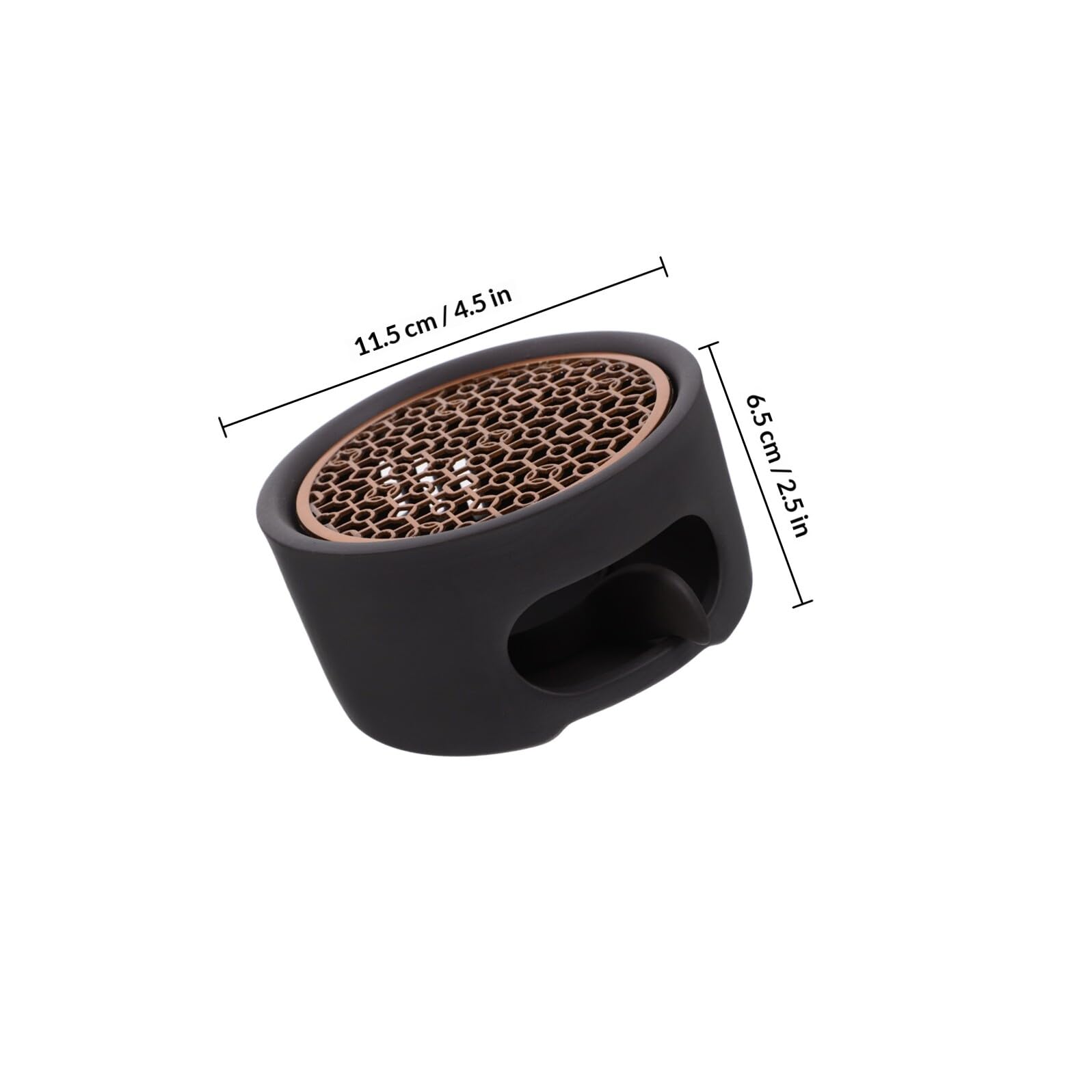 Calentador Negro Inoxidable Japonés de Tetera de Acero Hueco