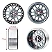 RCLIONS 4PCS Aluminum 2.6inch Beadlock Wheels Rims Upgrades for Black Mamba 1/10th Monster Truck Accessories Parts (Titanium Color)