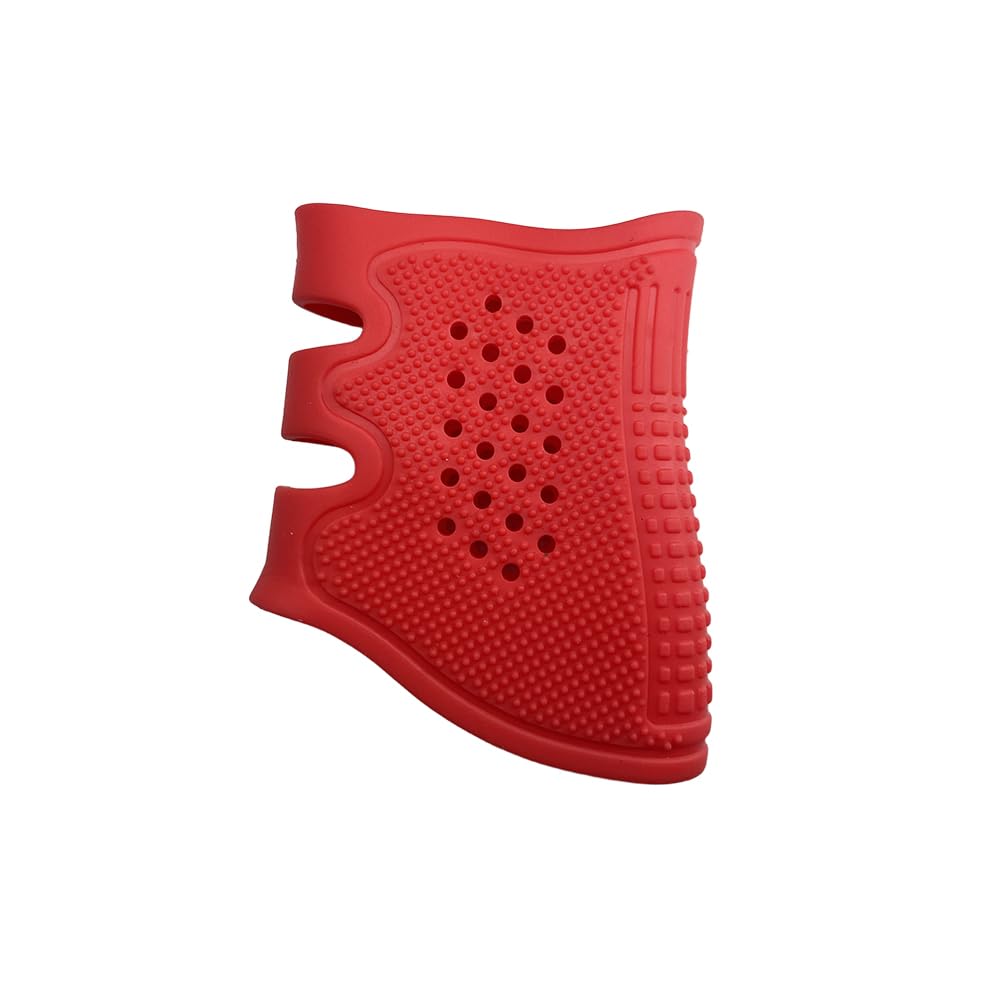 Funda de Empuñadura Ventilada de Goma para Glock 17, 19, 19x, 20, 21, 22, 23, 25, 31, 32, 34, 35, 37, 38, 41, 43x, 44, 45, 48 / AR-15 / Pistolas AK – Accesorio de Goma - 1