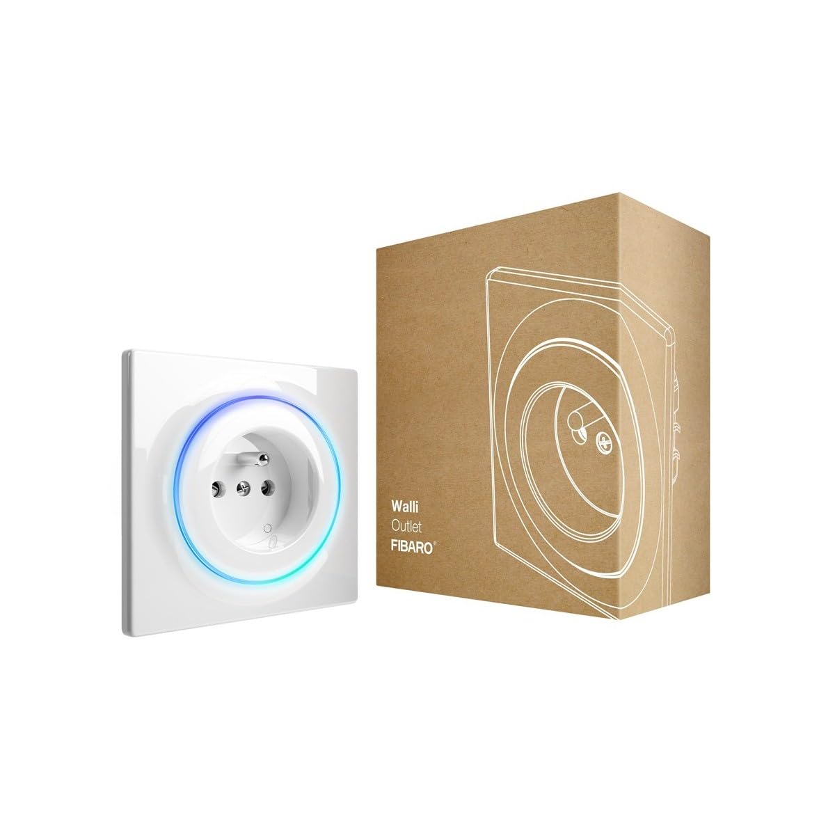 FIBARO Walli Outlet Type E / Prise Murale Intelligente Type E , Z-Wave +