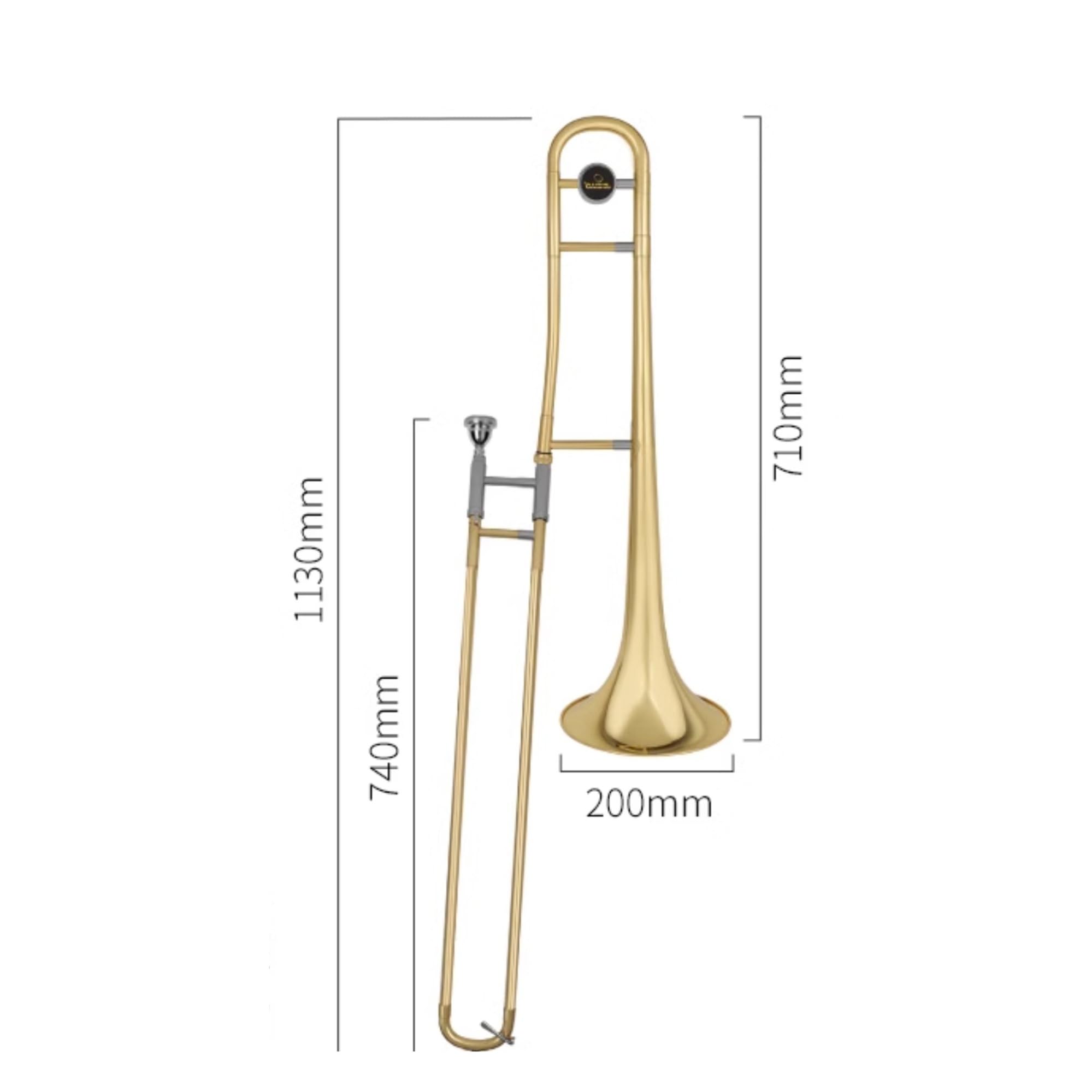 Puzon Puzon tenorowy B dur Instrument dęty blaszany Odpowiedni dla początkujących