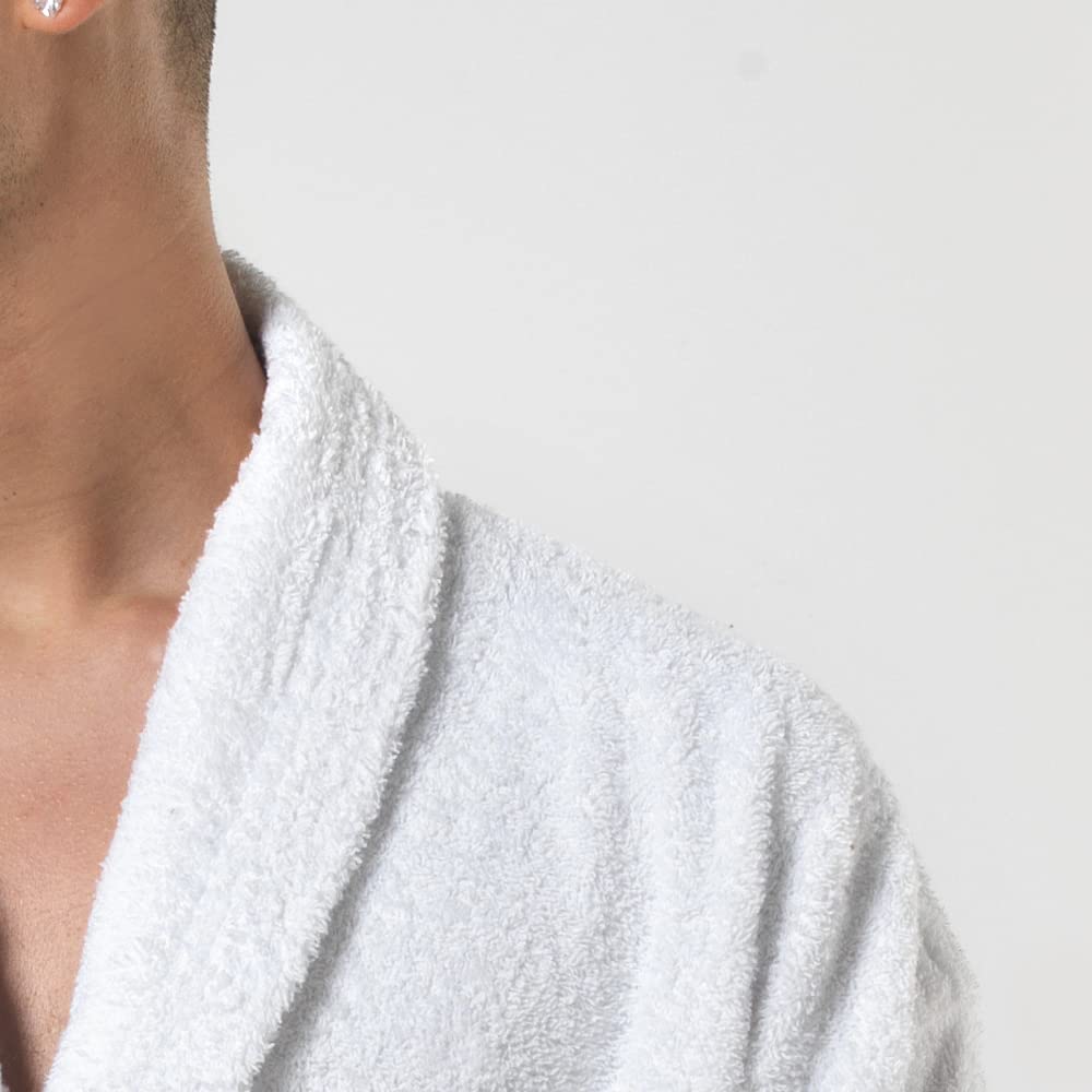 Albornoz Mujer y Hombre 100% Algodón 500 g/m² con Capucha Suave y Absorbente para Ducha Spa Piscina
