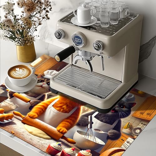 Image of HOMETITUTE Cat Chef Stove Covers 28x20 Diatomite Heat Resistant Mat