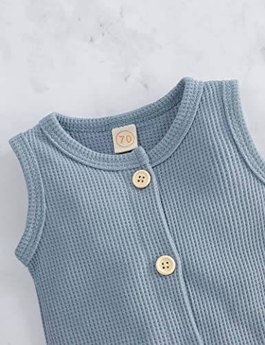 Bilison Newborn Baby Boy Romper Clothes Summer Hooded Button Solid Bodysuit Jumpsuit For Infant Boy #TOP2