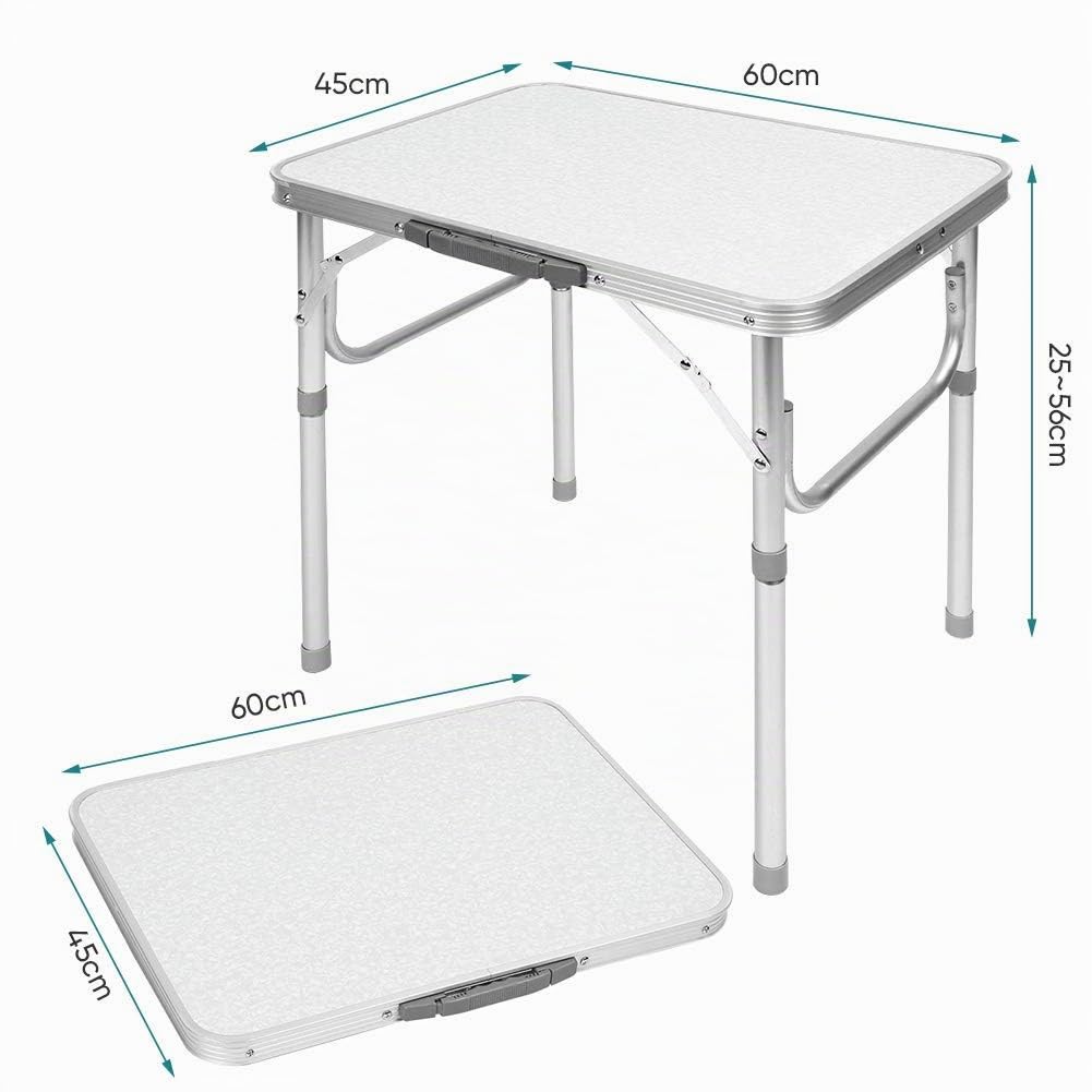 Mesa de Camping Plegable de Aluminio, Portátil para Jardín y Playa
